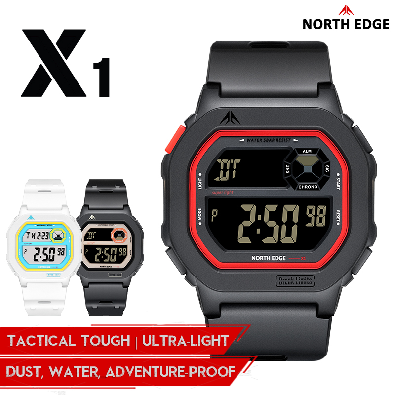 Tide Watch Surf - NORTH EDGE X1 사각 스크린 디지털