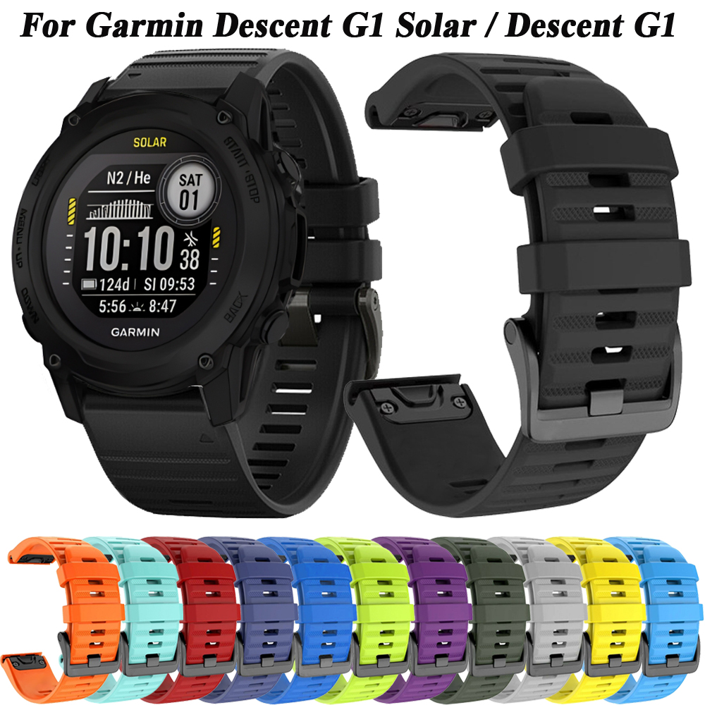 Smartwatch English - Garmin Descent G1 용 Quickfit 실리콘