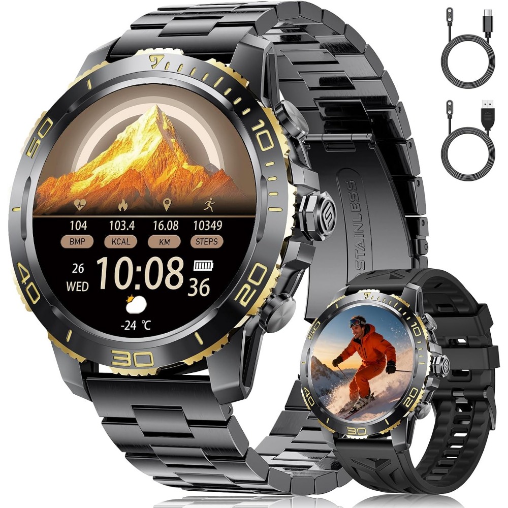 Smartwatch Iphone Watch For Men - 스마트워치 남성용: 1.43인치 AMOLED, 800mAh, IP68,
