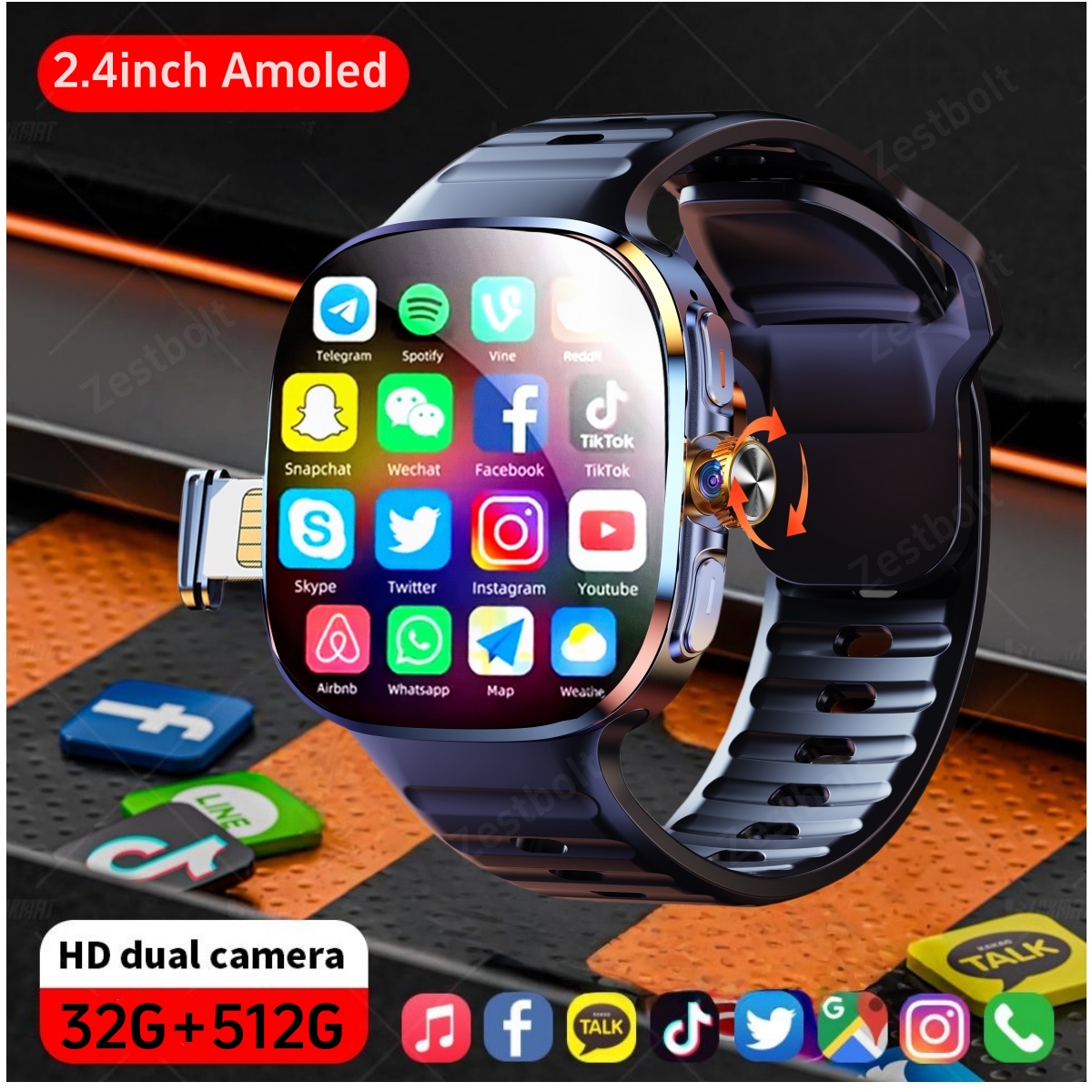 Watch Esim - M99 스마트워치 2.4인치 더 큰 Amoled