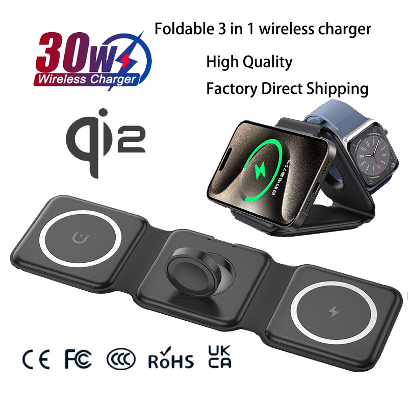 Smartwatch Apple Watch - 유니버설 Qi2 마그네틱 접이식 충전 스테이션