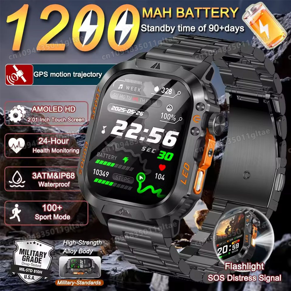 Smartwatch Military Watches For Men - 2026 새로운 군용 스마트워치 남성용 IP67