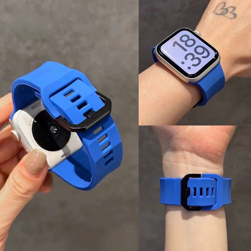 Smartwatch Premium Watches For Women - 프리미엄 소프트 웨이브 실리콘 애플워치 밴드