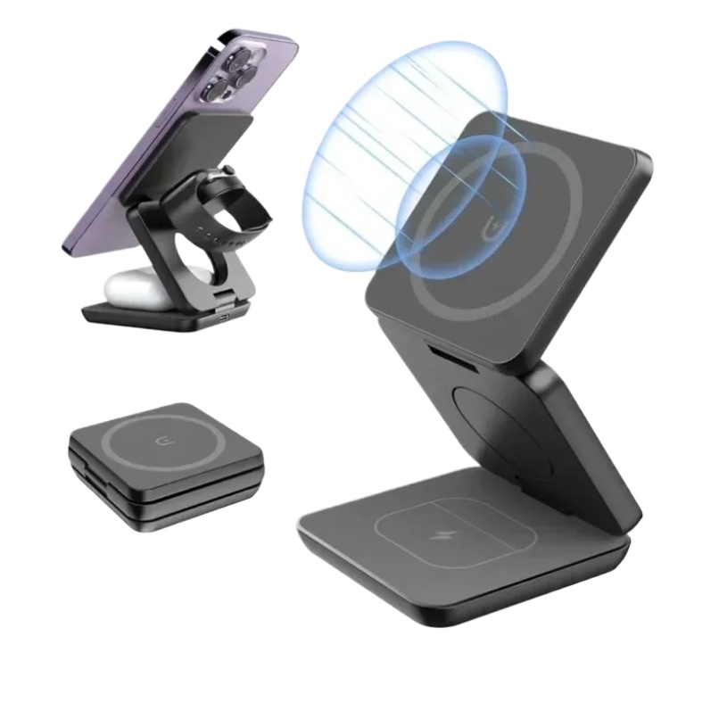 Smartwatch Watches For Iphone - 3 in 1 접이식 마그네틱 무선
