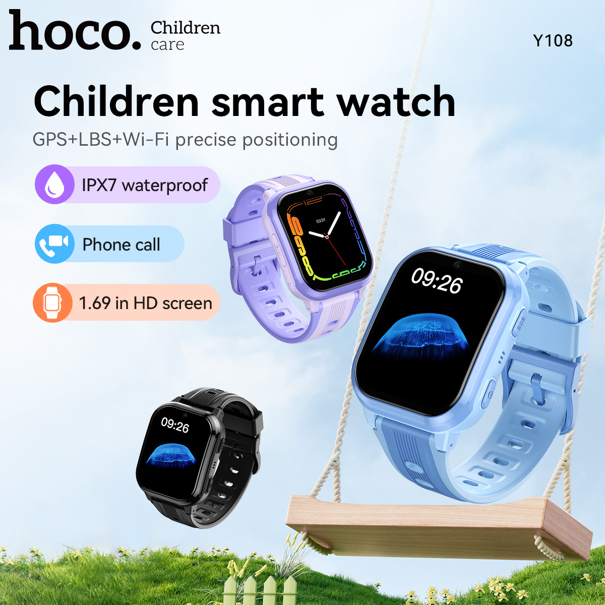 Watch Display Pillow - HOCO Y108 1.69인치 HD LCD 곡면