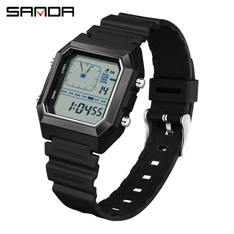Tide Watch Surf - SANDA 6307 새로운 남성용 디지털 다기능