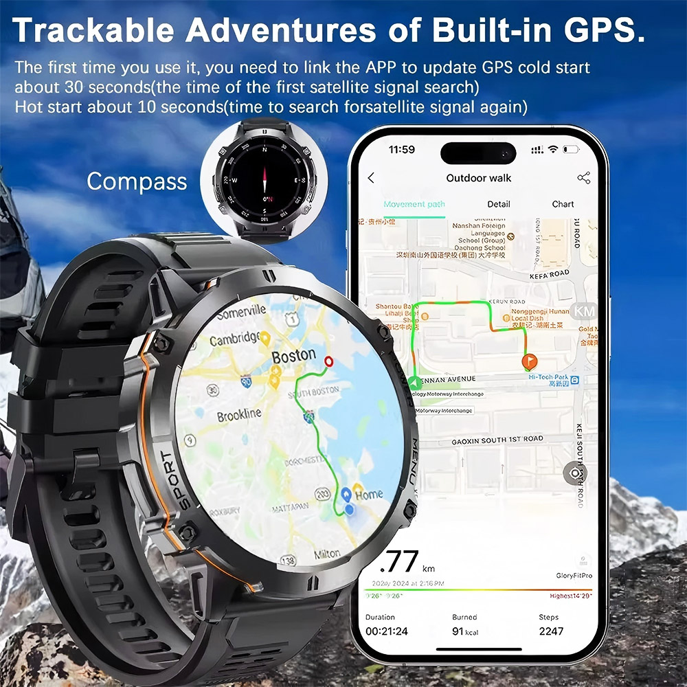 2026년 새롭게 업그레이드된 GPS 군용 스포츠 스마 - Smartwatch Military Watches For Men 리뷰 및 가격