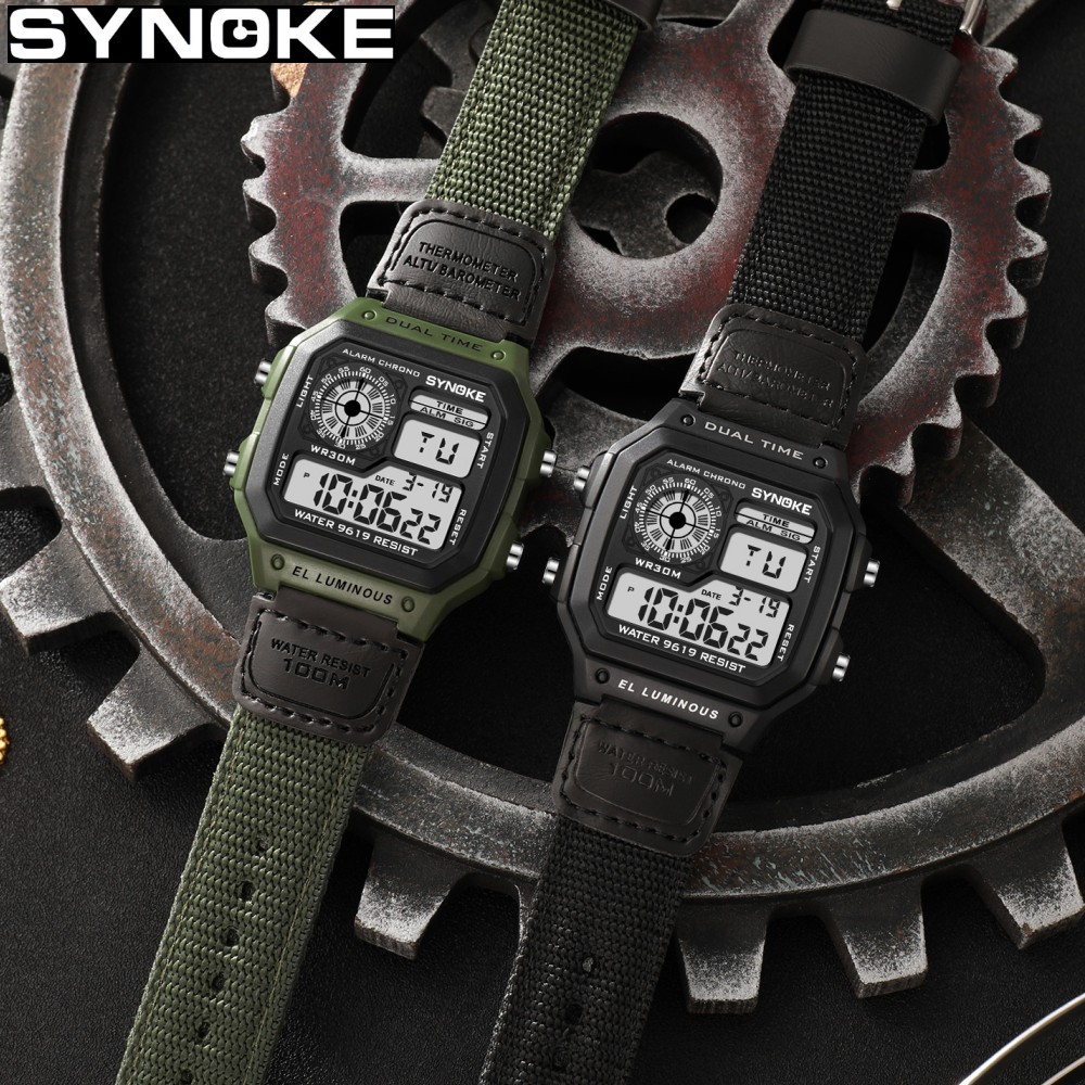 Synoke 남자를위한 야외 군사 디지털 시계 패션 레 - Tide Watch Surf 리뷰 및 가격