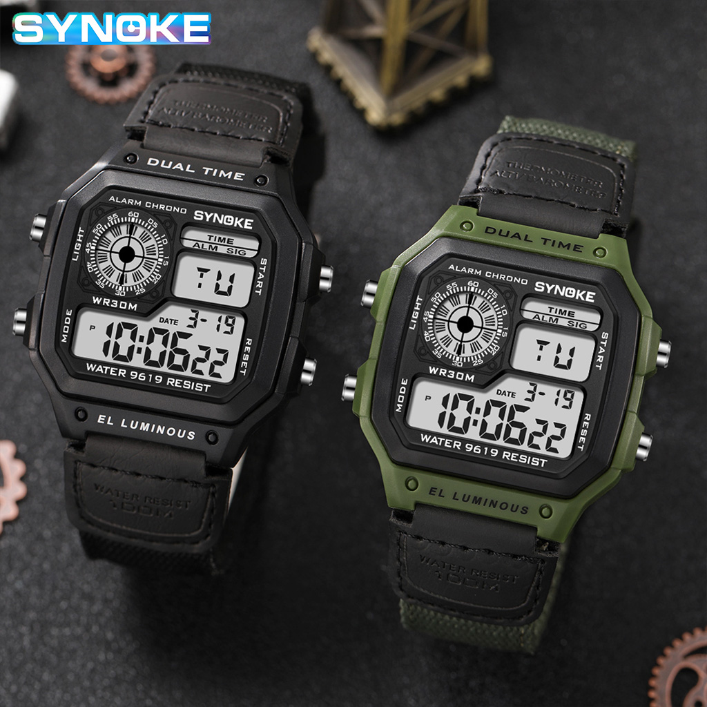 Synoke 남자를위한 야외 군사 디지털 시계 패션 레 - Tide Watch Surf 리뷰 및 가격
