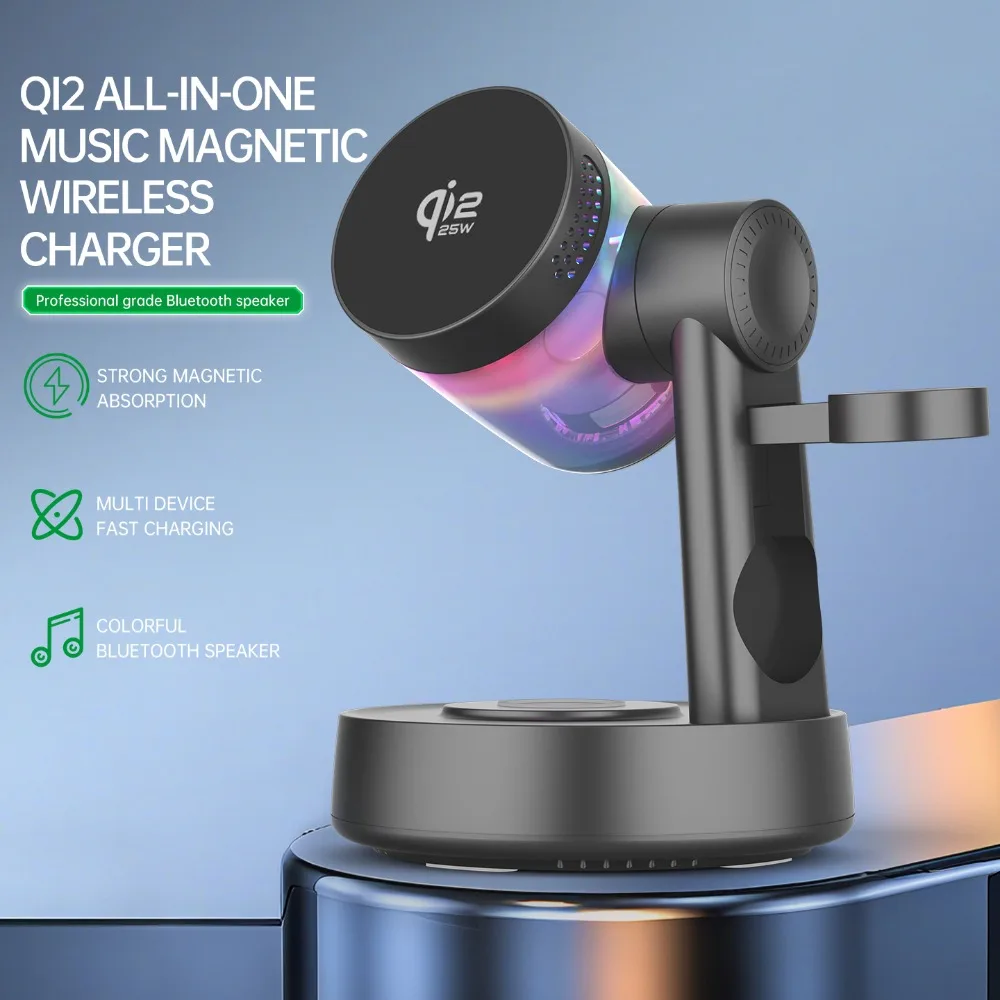 Qi2 25W RGB 라이트 마그네틱 무선 충전기 아이 - Smartwatch Watches For Iphone 리뷰 및 가격