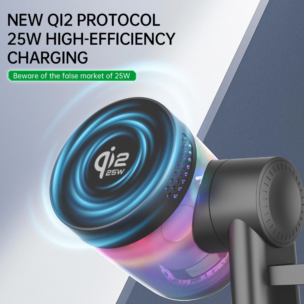 Qi2 25W RGB 라이트 마그네틱 무선 충전기 아이 - Smartwatch Watches For Iphone 리뷰 및 가격