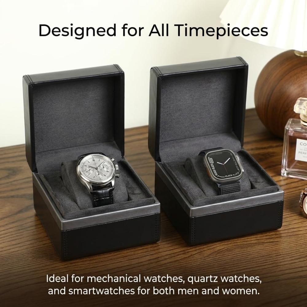 럭셔리 싱글 시계 보관함: 프리미엄 마이크로파이버 가죽 - Smartwatch Premium Watches For Women 리뷰 및 가격