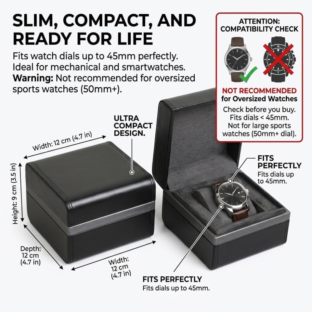 럭셔리 싱글 시계 보관함: 프리미엄 마이크로파이버 가죽 - Smartwatch Premium Watches For Women 리뷰 및 가격