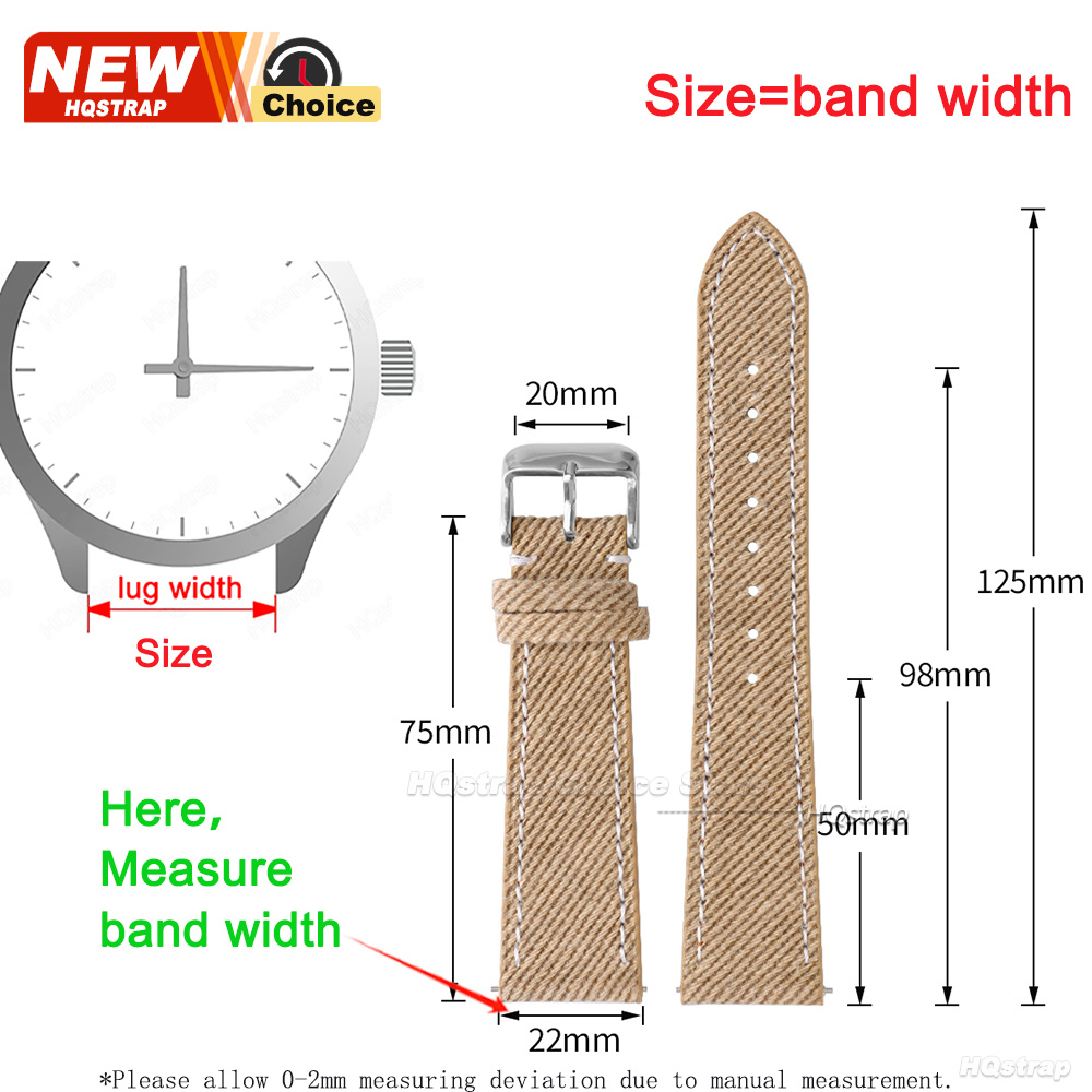 나일론 데님 패브릭 시계 스트랩 18mm 20mm 22 - Smartwatch Samsung Watches For Women 리뷰 및 가격
