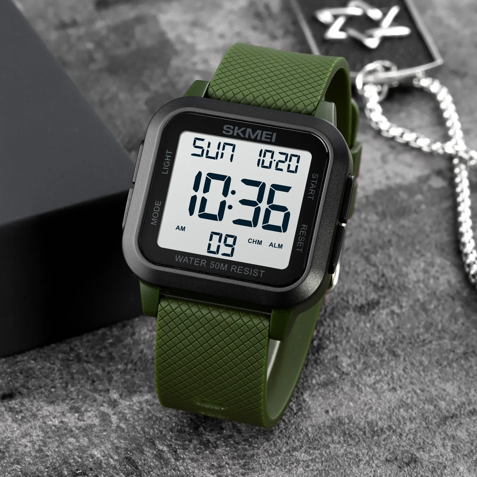 SKMEI1894 남자 알람 크로노 시계 5Bar 방수 - Tide Watch Surf 리뷰 및 가격