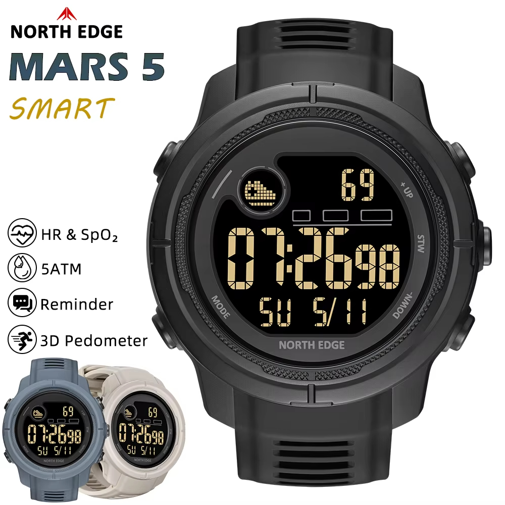 NORTH EDGE NEW MARS 5 남성용 디지털  - Smartwatch Military Watches For Men 리뷰 및 가격