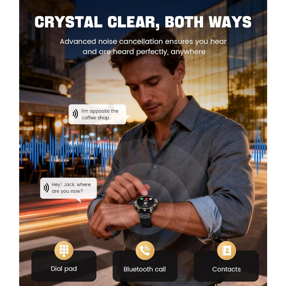 스마트워치 남성용: 1.43인치 AMOLED, 800m - Smartwatch Iphone Watch For Men 리뷰 및 가격
