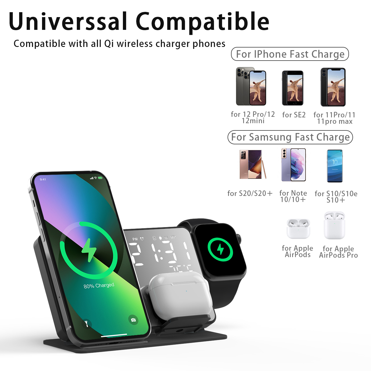3 인 1 무선 충전기 아이폰 14 13 12 프로 애 - Smartwatch Watches For Iphone 리뷰 및 가격