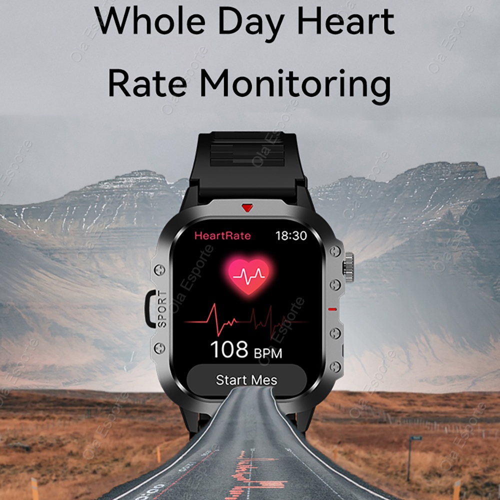 군용 야외용 스마트워치 남성용 GPS 추적 손전등 BT - Smartwatch Military Watches For Men 리뷰 및 가격