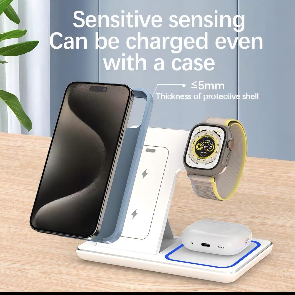 무선 충전기 홀더 스탠드 3 in 1 접이식 고속 충전 - Smartwatch Watches For Iphone 리뷰 및 가격
