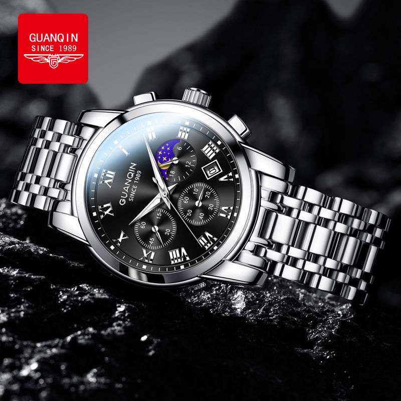 GUANQIN 남성용 시계 트렌드 패션 다기능 로마 스 - Smartwatch Trending Watches For Men 리뷰 및 가격