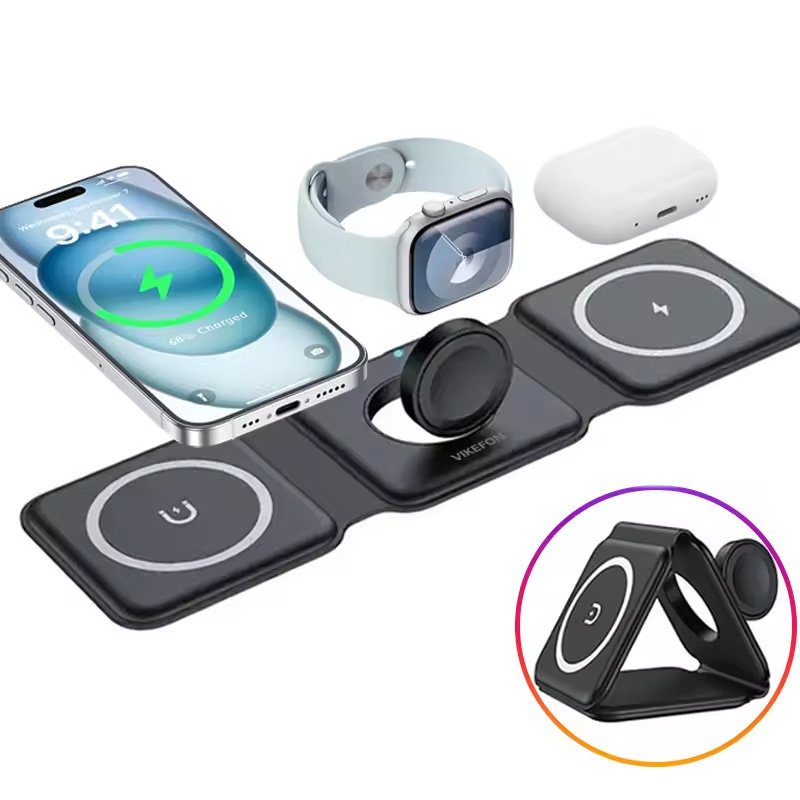 3-in-1 마그네틱 폴딩 무선 충전기, 15W 고속  - Smartwatch Watches For Iphone 리뷰 및 가격