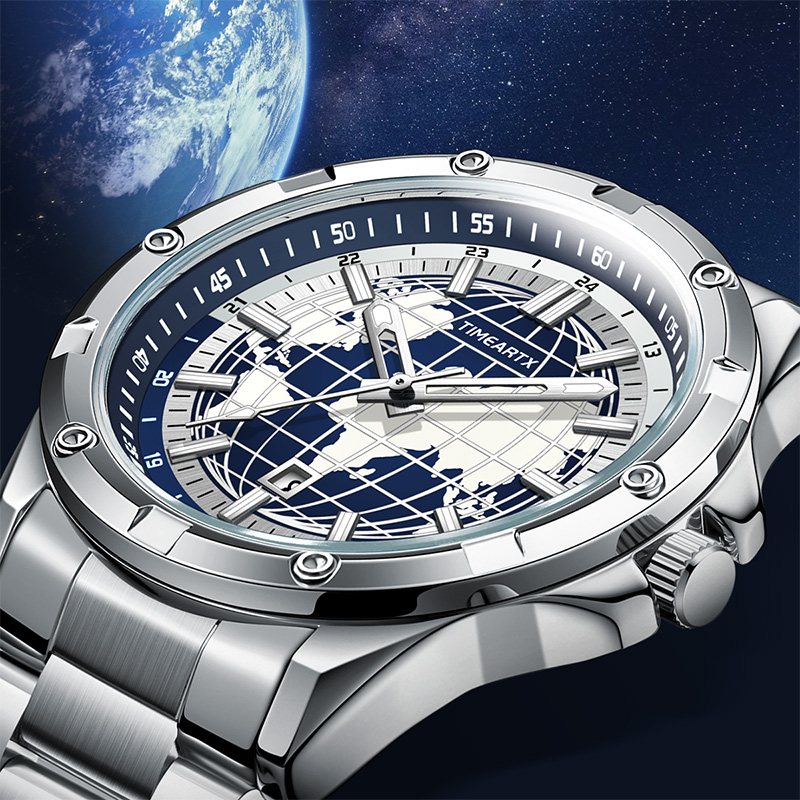 타임아트엑스 브랜드 남성용 시계 지구 다이얼 손목시계  - Smartwatch Branded Watches For Men 리뷰 및 가격