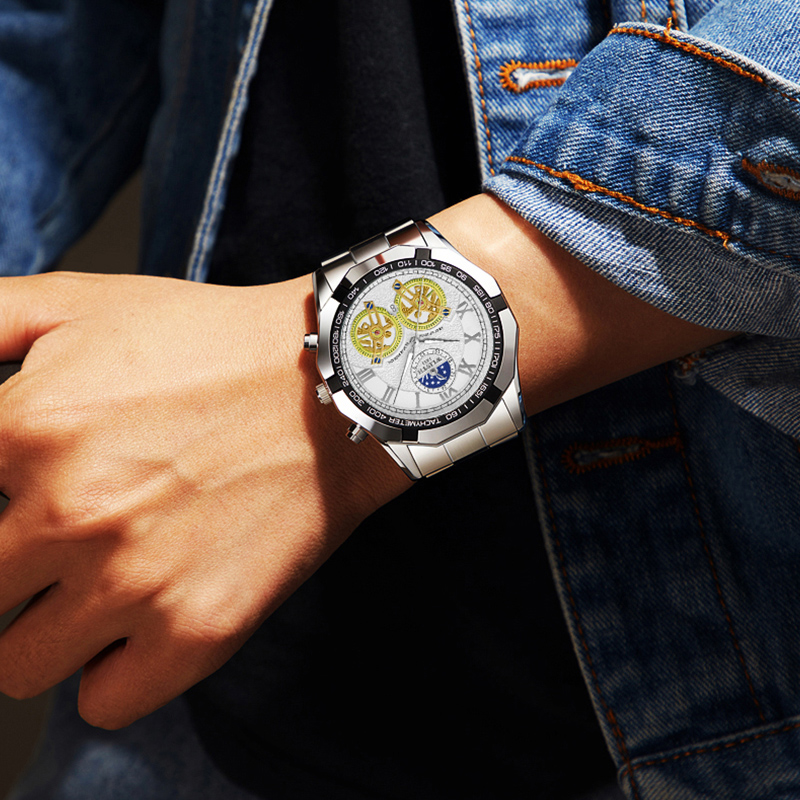 럭셔리 브랜드 남성용 쿼츠 시계 패션 컨셉 장식 다이얼 - Smartwatch Branded Watches For Men 리뷰 및 가격