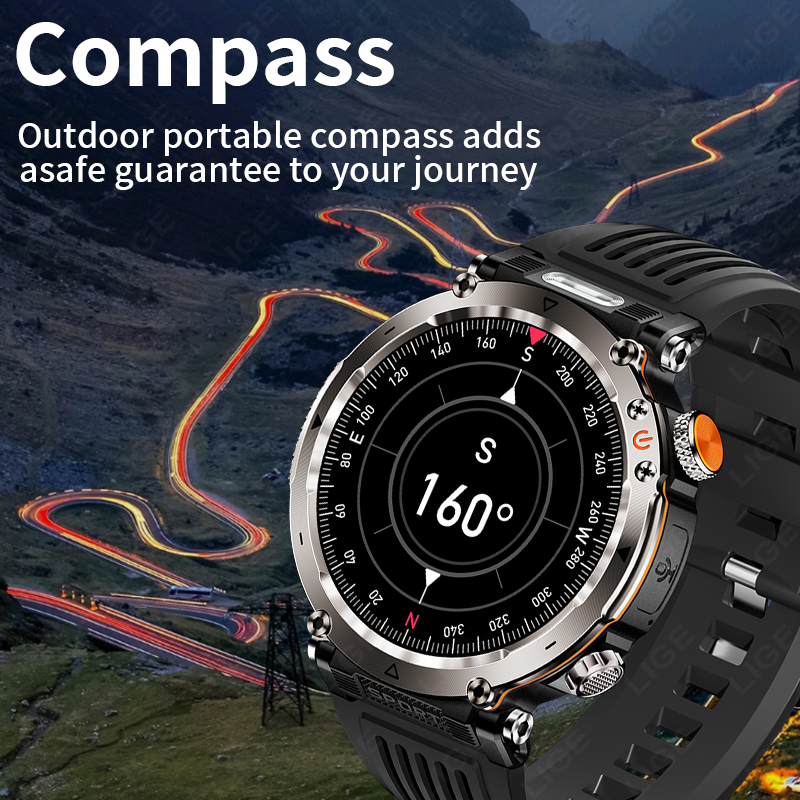 새로운 군용 야외 스마트워치 남성용 심박수 모니터 시계 - Smartwatch Military Watches For Men 리뷰 및 가격