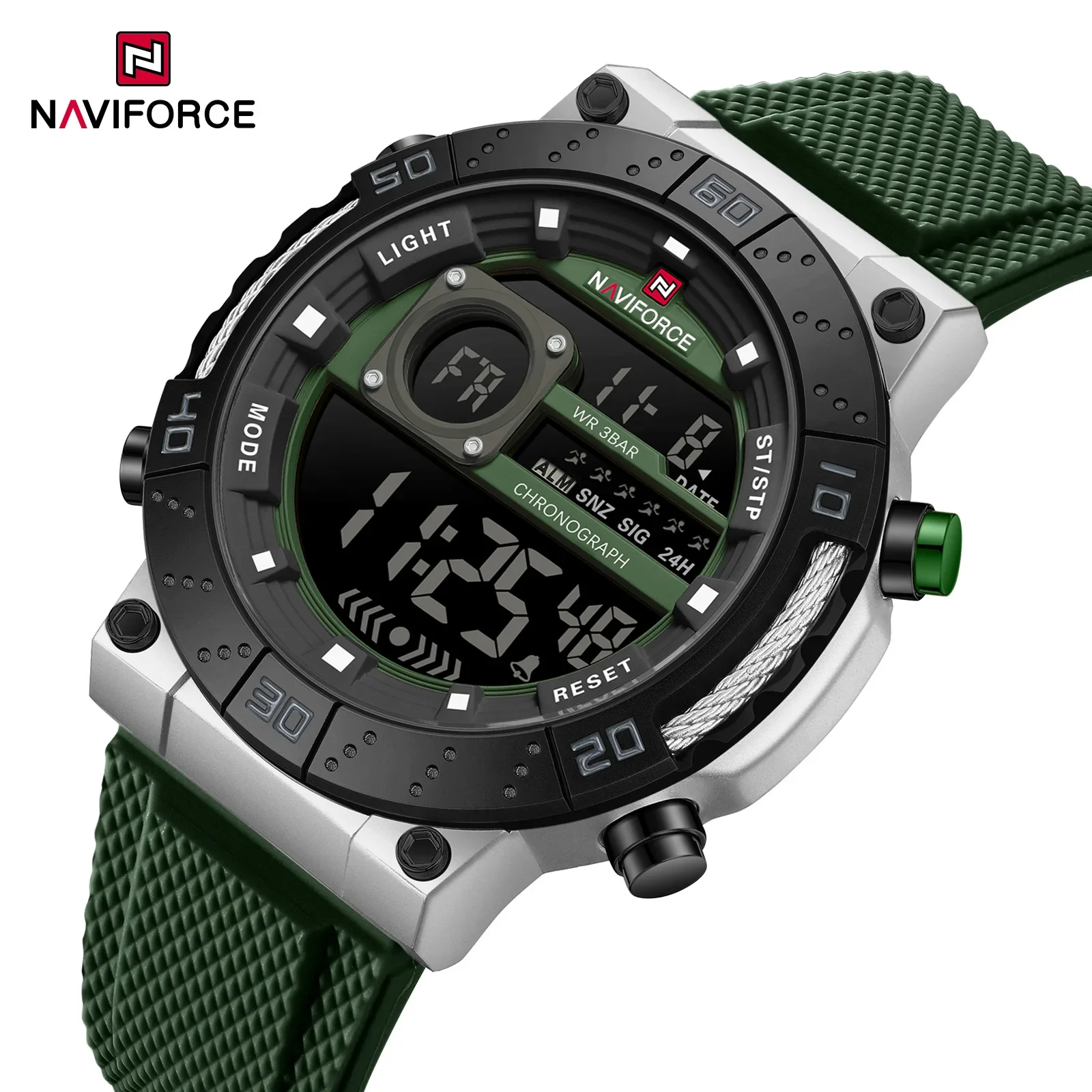 NAVIFORCE 남성용 새로운 LCD 디지털 스포츠  - Watch Display Pillow 리뷰 및 가격
