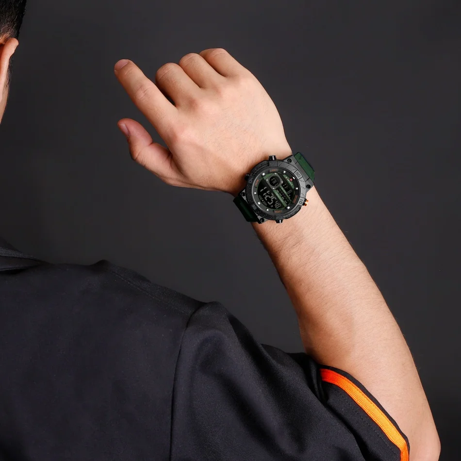NAVIFORCE 남성용 새로운 LCD 디지털 스포츠  - Watch Display Pillow 리뷰 및 가격