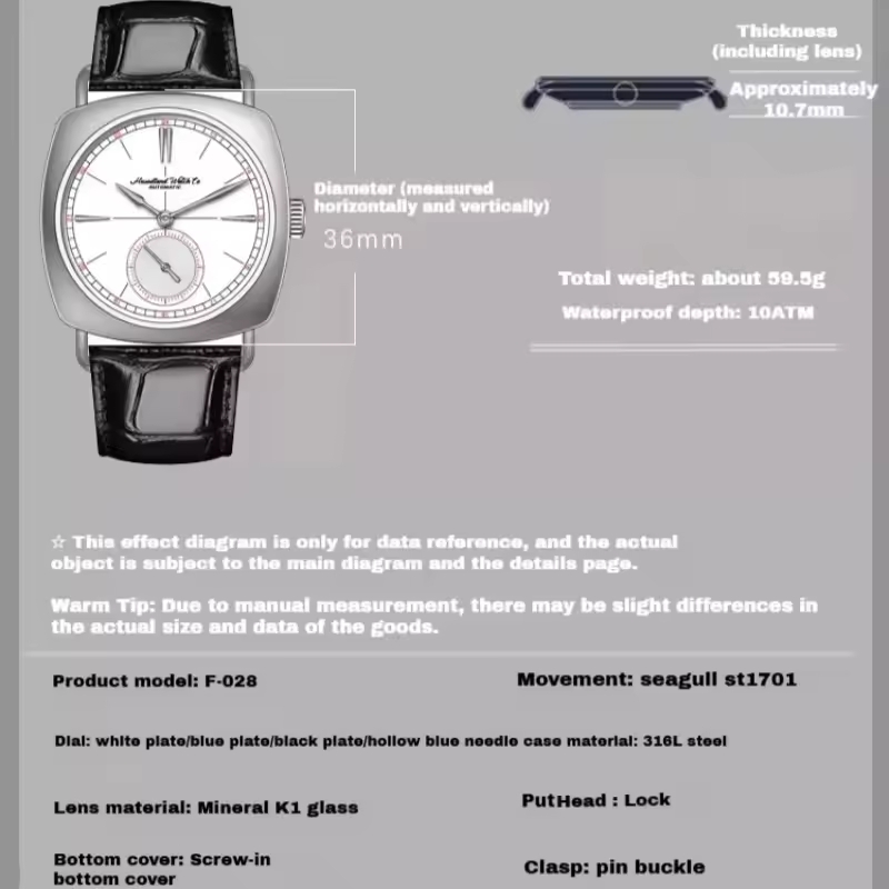 Hruodland 2025 남성용 기계식 시계 Seag - Tide Watch Surf 리뷰 및 가격