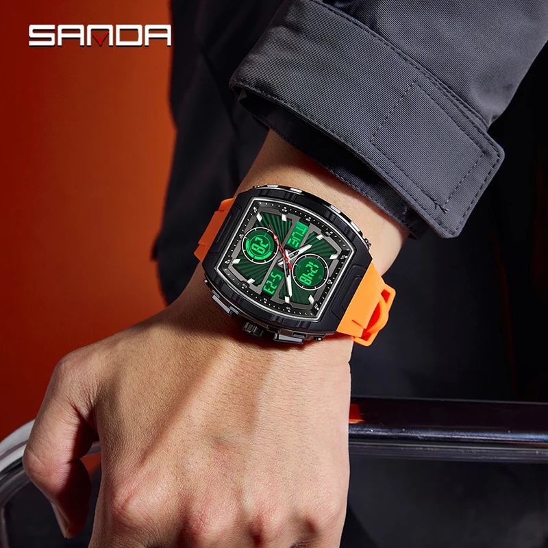 SANDA 새로운 패션 트렌드 남성용 시계 방수 알람  - Smartwatch Trending Watches For Men 리뷰 및 가격