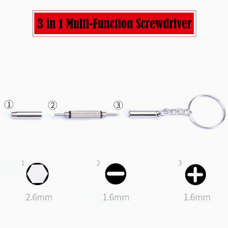 3 in 1 안경 드라이버, 시계 수리 키트(열쇠고리  - Watch Tool Repair Kit 리뷰 및 가격