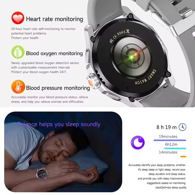 GUHUAVMI NFC 스마트 시계 남성용 AMOLED - Smartwatch Branded Watches For Men 리뷰 및 가격
