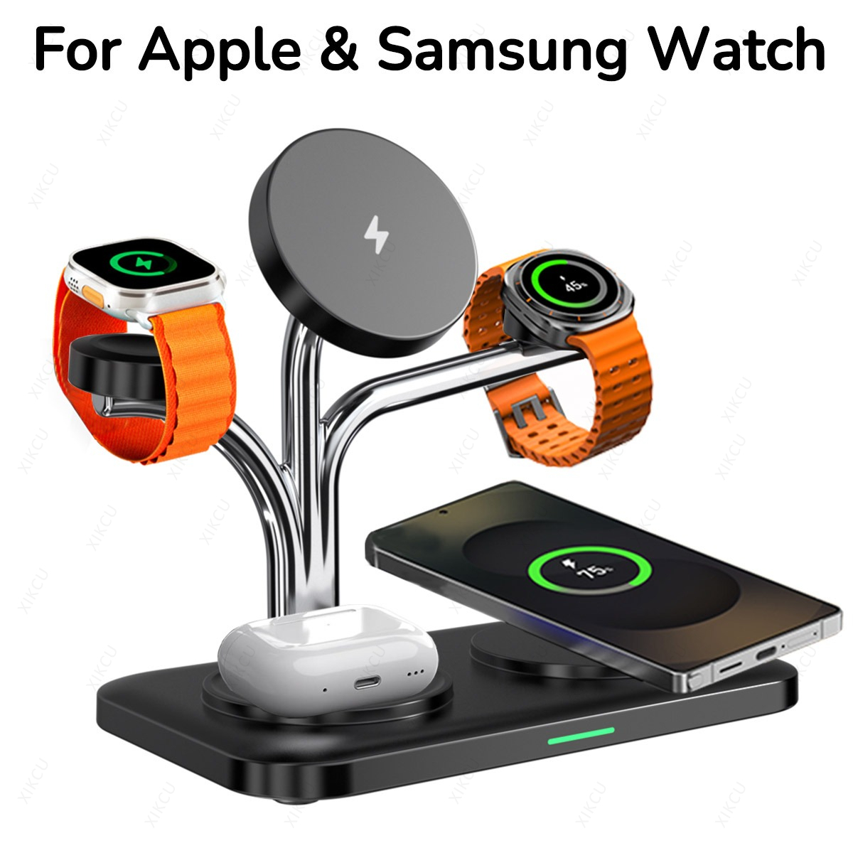 5 IN 1 마그네틱 무선 충전기 듀얼 폰 및 시계 고 - Smartwatch Watches For Iphone 리뷰 및 가격