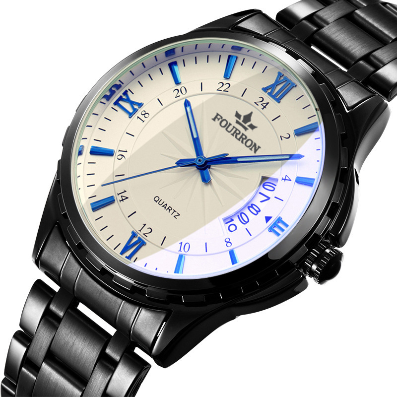 남성용 시계 패션 트렌드 캘린더 야광 방수 스틸 스트랩 - Smartwatch Trending Watches For Men 리뷰 및 가격