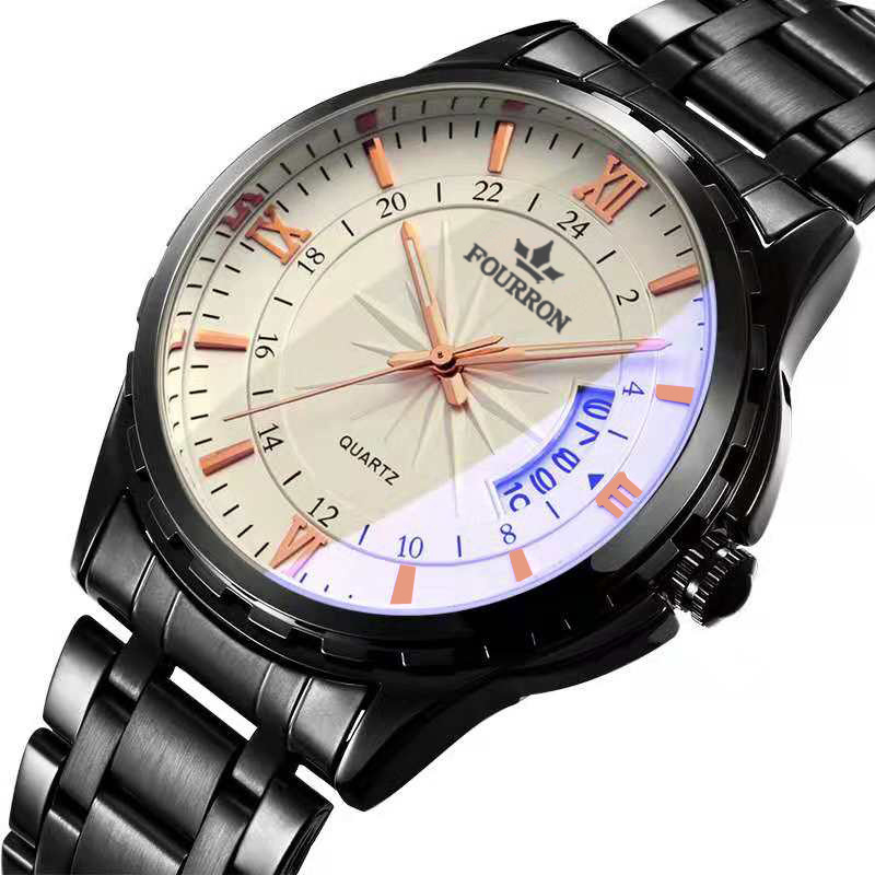 남성용 시계 패션 트렌드 캘린더 야광 방수 스틸 스트랩 - Smartwatch Trending Watches For Men 리뷰 및 가격