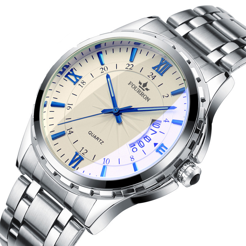 남성용 시계 패션 트렌드 캘린더 야광 방수 스틸 스트랩 - Smartwatch Trending Watches For Men 리뷰 및 가격