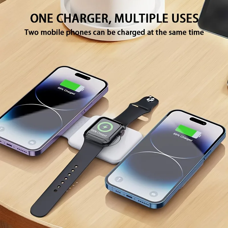 3 in 1 휴대용 마그네틱 무선 충전기 고속 충전 도 - Smartwatch Watches For Iphone 리뷰 및 가격