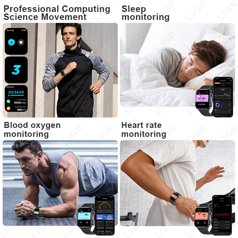 LIGE 오리지널 브랜드 스마트 시계 블루투스 통화 스 - Smartwatch Watches For Women Brands 리뷰 및 가격
