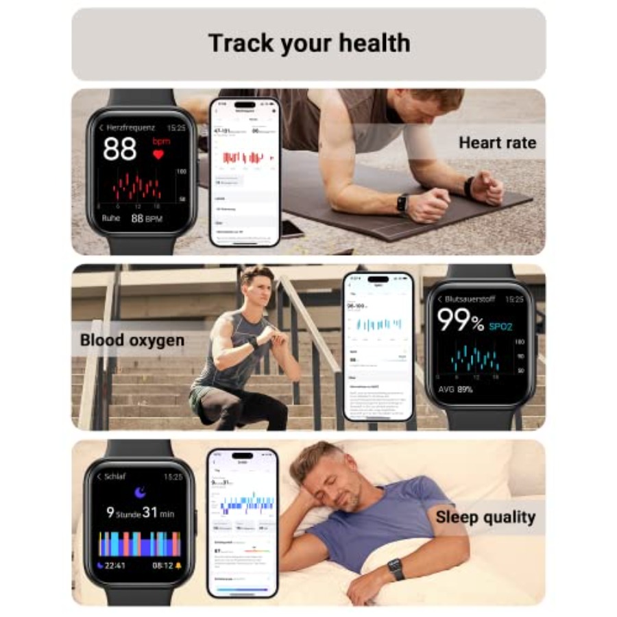 남녀공용 스마트워치 (안드로이드/아이폰/삼성 호환),  - Smartwatch Iphone Watch For Men 리뷰 및 가격